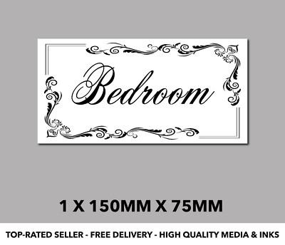 Aufkleber Schlafzimmer Türschild selbstklebend Vinyl Decal Hotel B&B Motel Tür S306