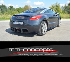 CUP RACE Diffusor Ansatz für Peugeot RCZ Flap Heckschürze Heckansatz Splitter