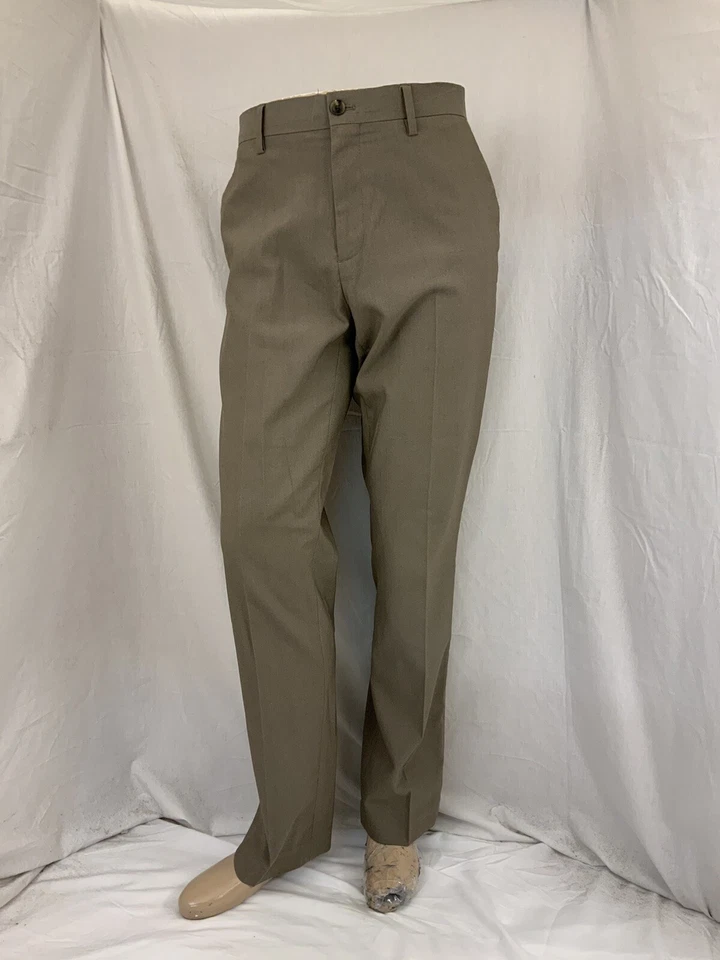 English Laundry 34x32 Tan Poly Rayon Stretch Flat Front No Flaws YGI R1-631 - Image 4 of 4