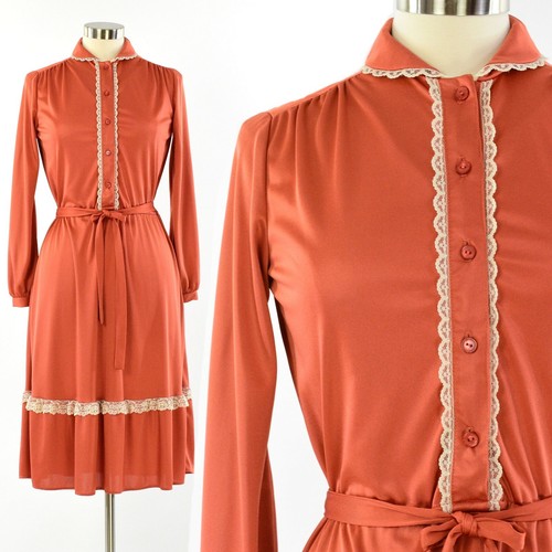 70's Vintage Shimmering Burnt Orange 