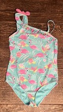 Gymboree Girls 1PC Flamingo Swimsuit Sz 10 Great Condition
