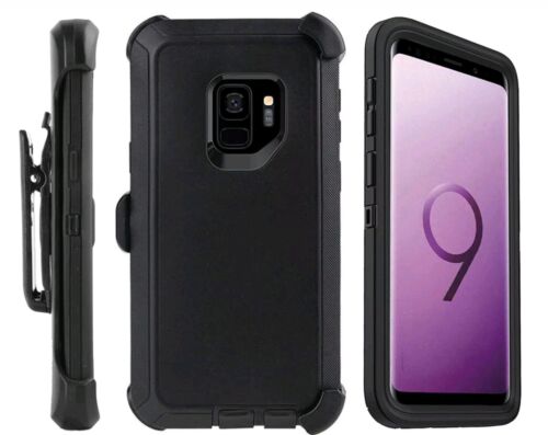 Heavy Duty Shockproof Defender Phone Case for Samsung Galaxy S8+ (Black) - Foto 1 di 8