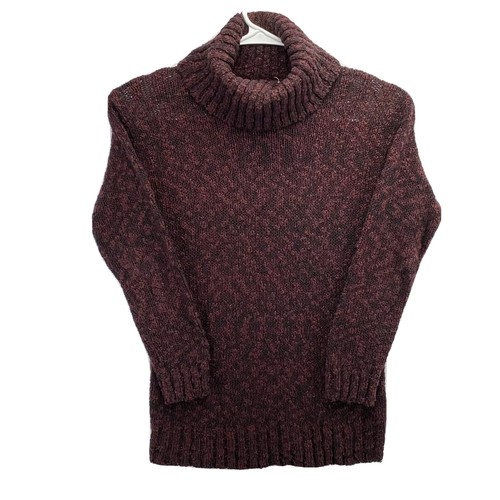 Turtleneck Sweater Maroon Red 