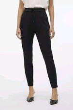 Vero Moda Women's Vmeva Loose String Trousers Pants Medium L29" Black Drawstring