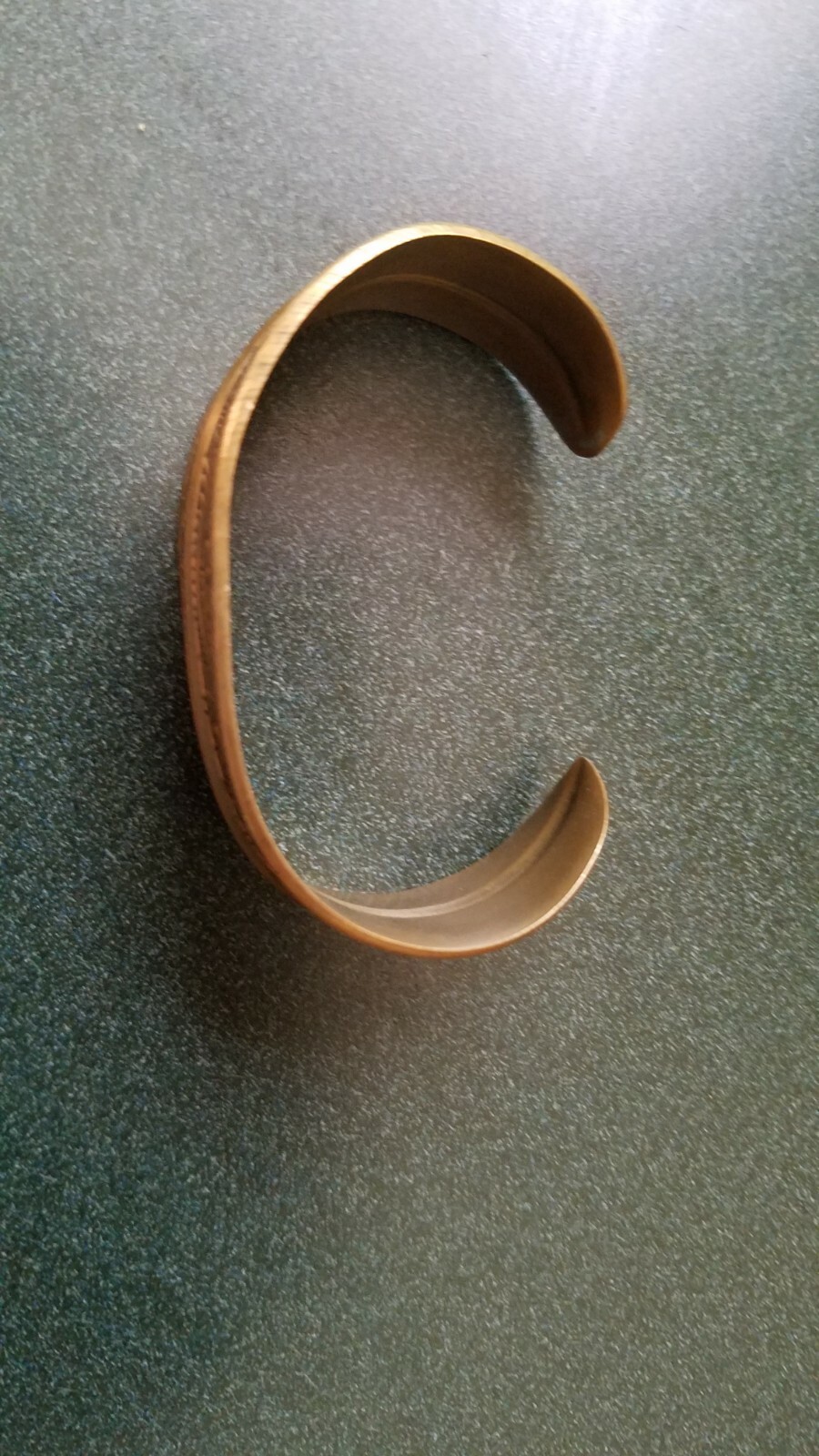 Vintage Solid Brass Engraved Cuff Bracelet India - image 2