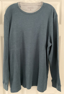 Macy's Club Room Men's Thermal Crewneck Shirt Blue Size 2XL - Main Image