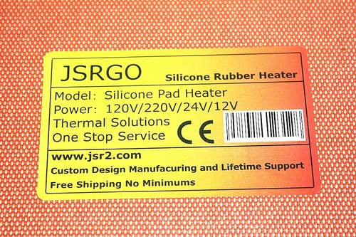 16" X 16" 400 X 400mm 600W w/ 3M w/ NTC100k Thermistor CE Silicone Heater - Picture 2 of 12