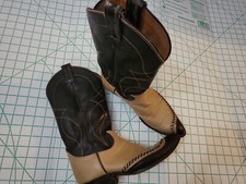 VINTAGE Tony Lama Cowboy Boots women 6 Boots brown beige black label
