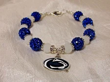 Artisan Inspired~Penn State Nittany Lions Bracelet~Jewelry~Logo Charm~Christmas