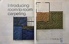 Monsanto Chemstrand Cumuloft Carpet Floorplan Room to Room Vintage Print Ad 1965