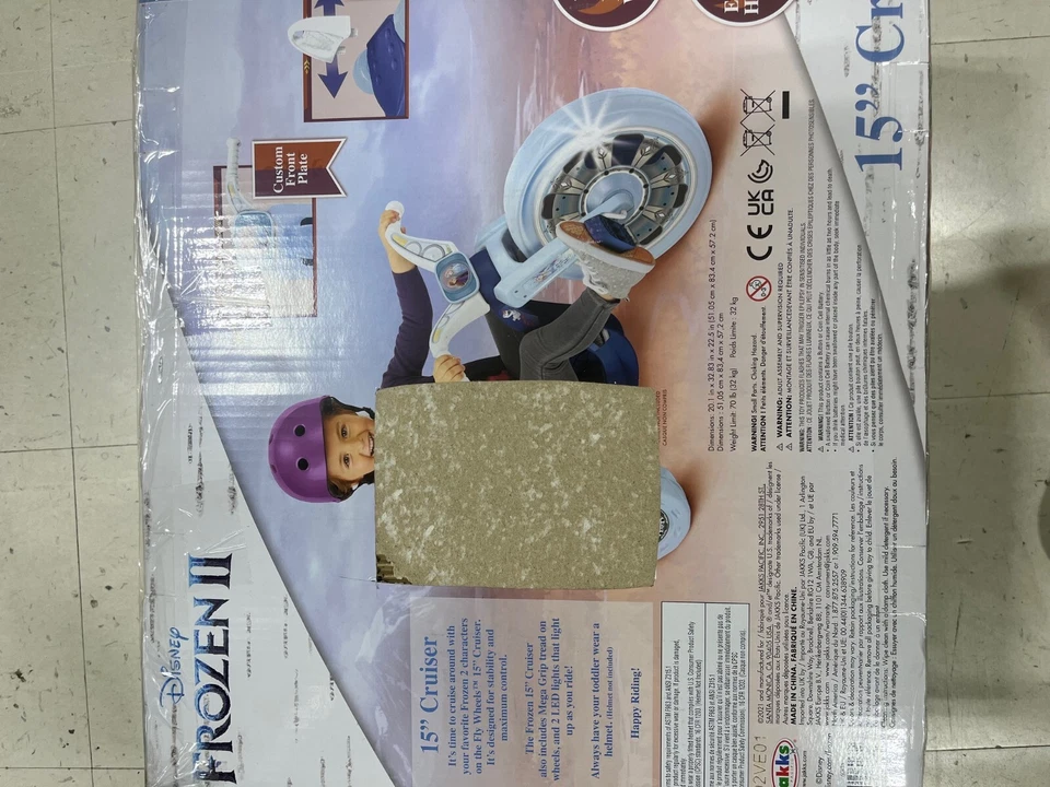 Frozen 2 Fly Wheels 15" Cruiser Ride-On Bike/Big Wheel Adjustable Seat Ages 3-7 - Image 4 of 4