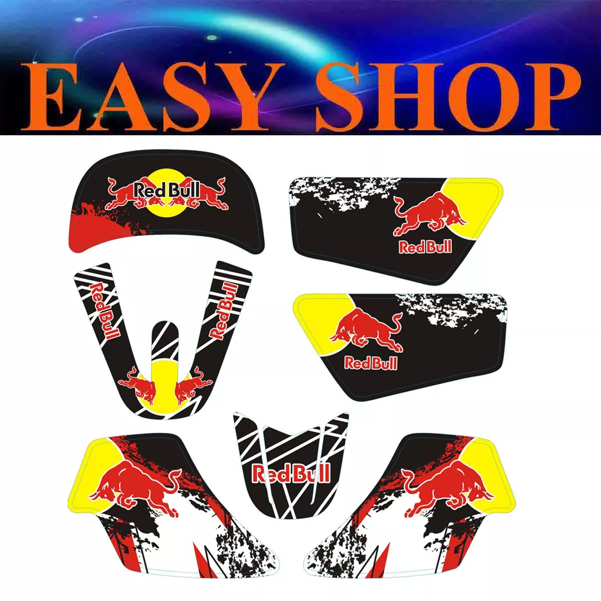 3M Redbull Stickers Decal Kit Fairing YAMAHA PEEWEE 50 PW50 PY50 PIT DIRT  BIKE