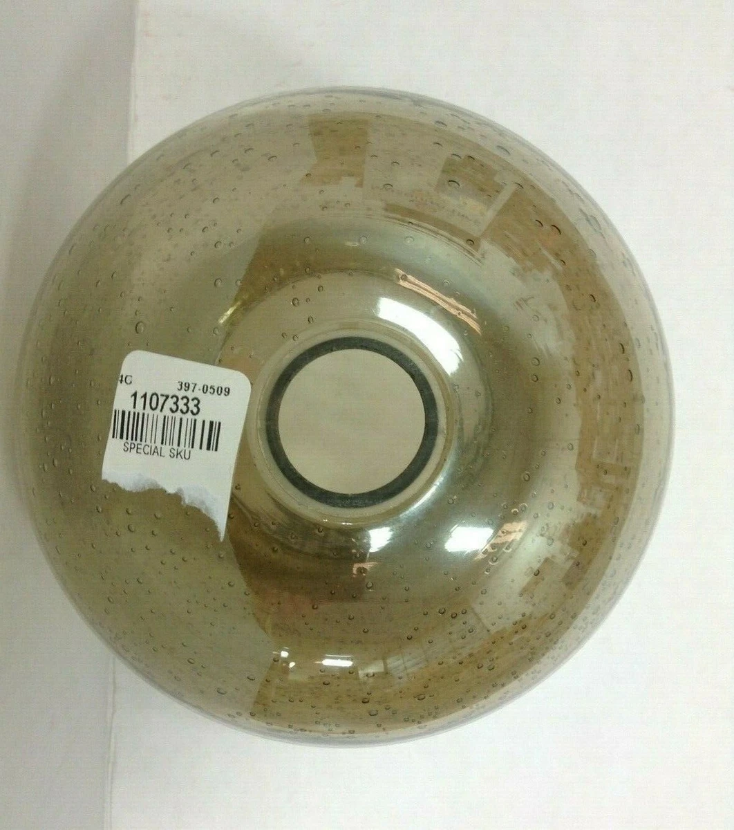 Pottery Barn Amber bubble Glass Shade ONLY light pendant