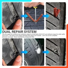 15PCS Tire Plug Kit Seal Strip + 60PCS Screw in Tire Plugs,All-In-One Flat Ti...