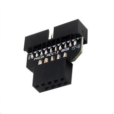 1Pc Panel Plug USB2.0 9-Pin Female to USB3.0 19-Pin Male Adapter For Mainboard y