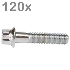 120  split rim bolts M7x32 Steel chrome for BBS Rial Schmidt O.Z. Dynatech Carli
