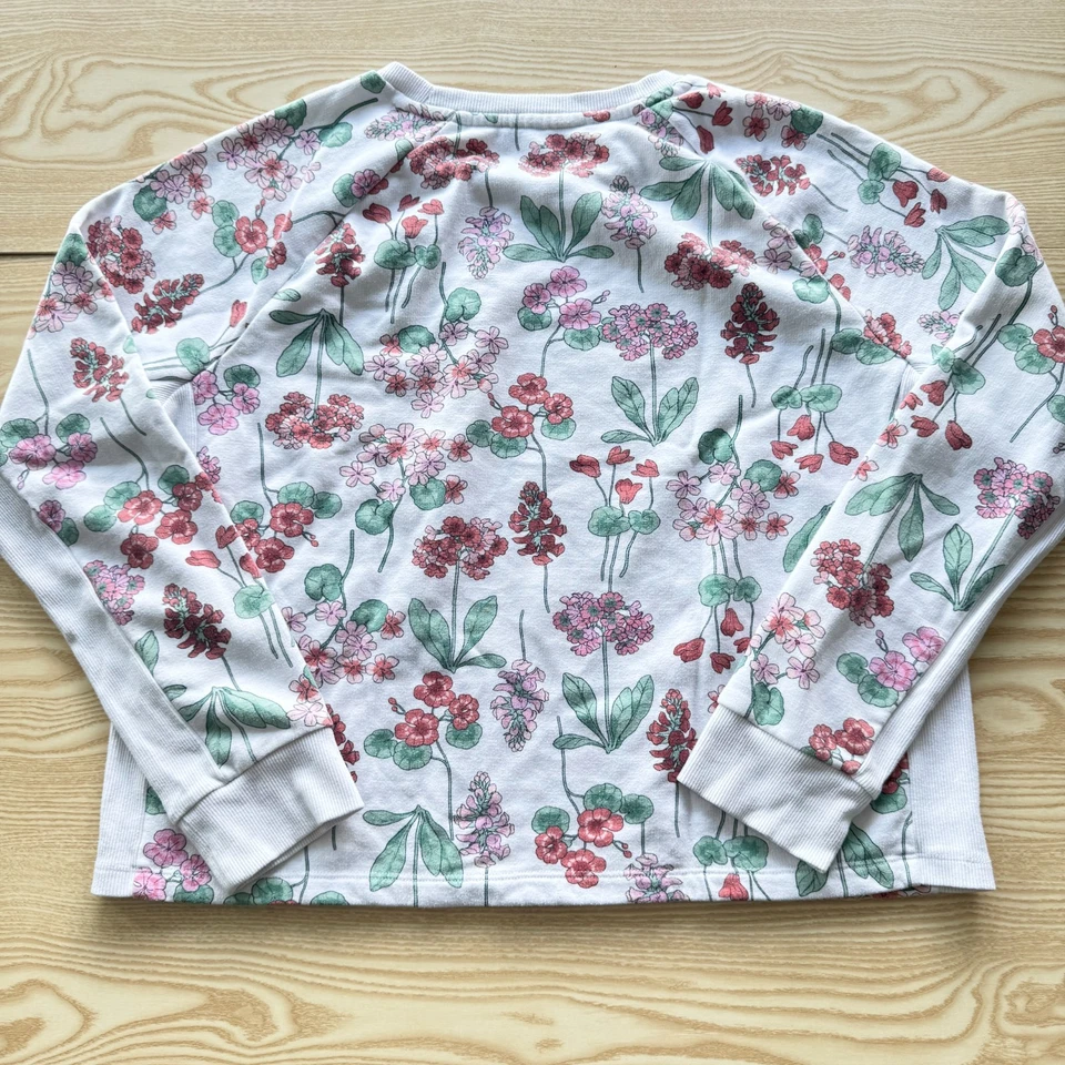 Tommy Hilfiger Jersey Flores Grande Blanco Floral Manga Larga Cuello Redondo Diseñador Foto 4 de 4