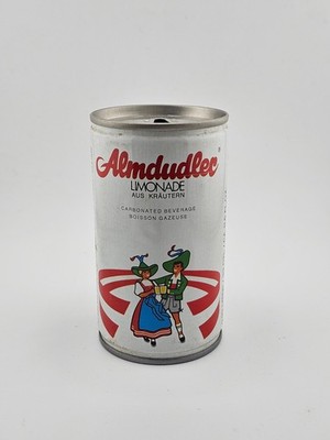 Vintage Steel Pull Tab Almdudler Limonade Soda Aus Krautern 11.5 oz Empty Can