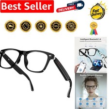 Smart Open Ear Bluetooth Glasses with Built-in Mic & UV Filters - Elegant Design