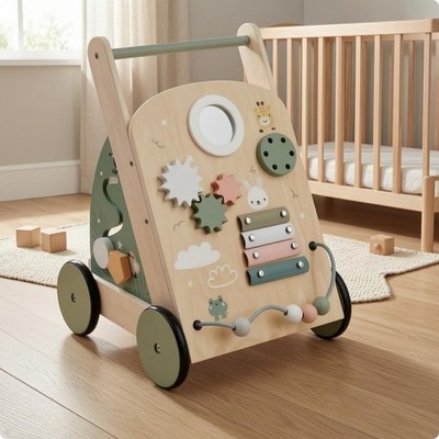 Lauflernwagen aus Holz multifunktional Holz Lauflernwagen Holzspielzeug
