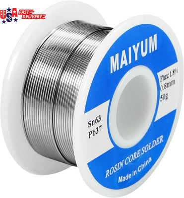 63-37 Tin Lead Rosin Core Solder Wire for Electrical Soldering (0.8Mm 50G)