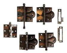 Lot of Vintage Stanley Sweetheart Japanned Copper Flash Hinges w/Cannonball Tip