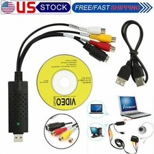 USB Audio Video Capture Card Adapter with USB Cable USB 2.0 to RCA Video Capture