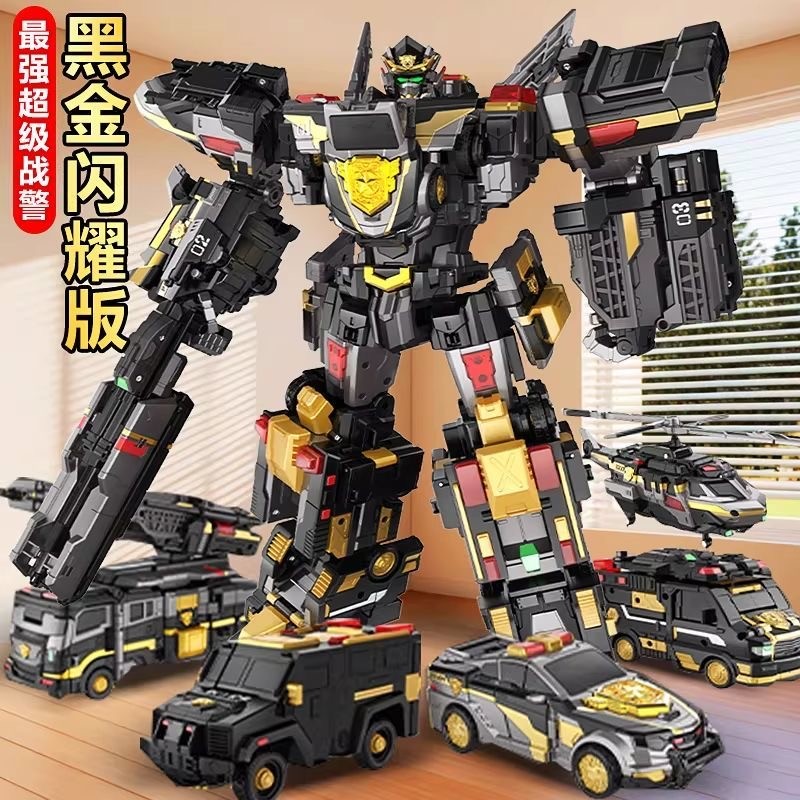 Miniforce Super Cops Justice Titan Black Edition Transforming