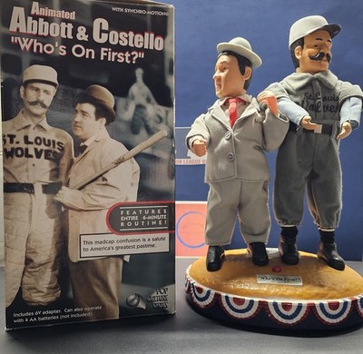 Abbott & Costello Who's On First Routine 2002 Gemmy 13'' Animated Figures