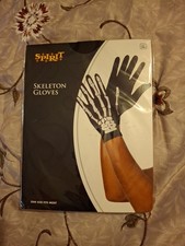 Black and white skeleton gloves Halloween Gothic