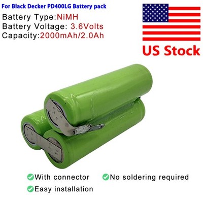Battery for Black Decker PD400LG 3.6 Volt Driver Screwdriver Power Tool battery
