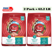 2 Pack, Purina ONE® +Plus Adult Dog Dry Food - Chicken, Natural, 31.1 LB 1.13 per pound