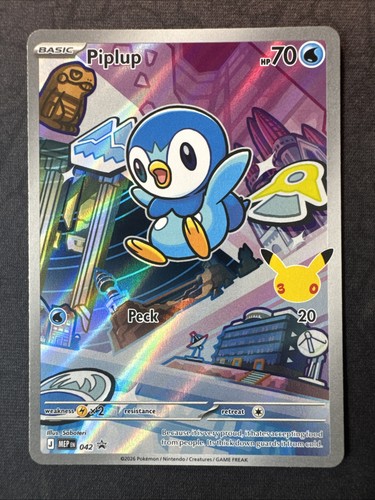 Piplup 042 Me: Mega Evolution Black Star Promo Holo Pokemon