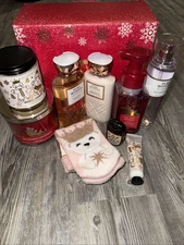 Bath & Body Works 9pc Black Friday "GIVE LOVE" Festive Christmas Gift Box New