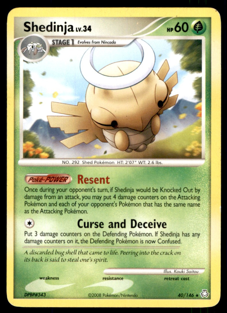 2008 Pokemon Diamond & Pearl - Legends Awakened Shedinja #40 Light Play