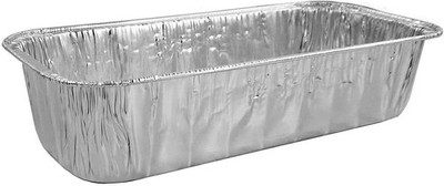 3 lb. Disposable Aluminum Foil Loaf Bread Baking Cooking Pan 10.75'' x 4.5'' x