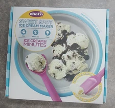 Chef'n Sweet Spot Ice Cream Maker Fix Freeze Fun 2 Tools  & Recipe Book Included