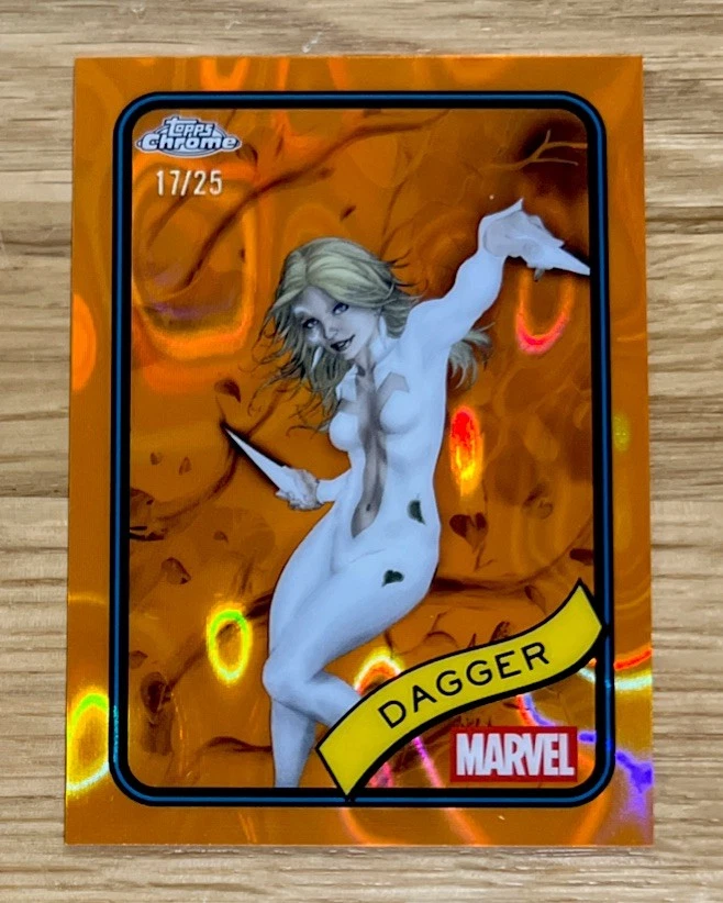 Topps Marvel Chrome 2025 Dagger True Orange Refractor /25 - Mint!  - Image 3 of 4