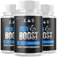 3 Pack Iron Boost Male Support Supplement Advanced Formula IronBoost 180 Caps
