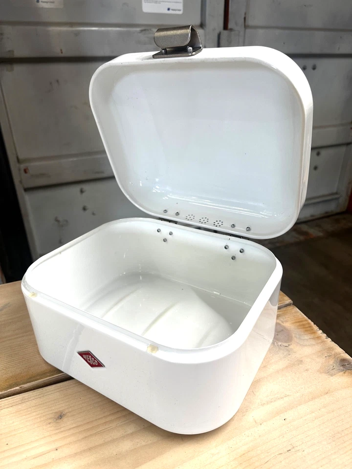 White Retro Style Wesco Bread Bin - Image 4 of 4