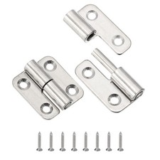 2 Pcs 1.5" Detachable Lift Off Hinge Right Handed Butt Door Hinge with Screw