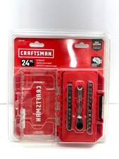 New Craftsman 24pc 14 Ratchet Drive Set Hex Bit Driver Socket Set Cmmt12007 New Craftsman 24pc 14 Ratchet Drive Set Hex Bit Driver Socket Set Cmmt12007