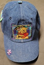 Vintage Winnie The Pooh Tigger Denim Baseball Hat. Girls. Kid Teen