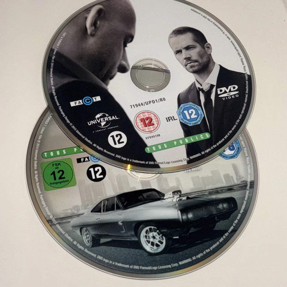 Fast & Furious 7 DVD Action (2015) Paul Walker Quality Guaranteed 2 disc  - Image 3 of 4
