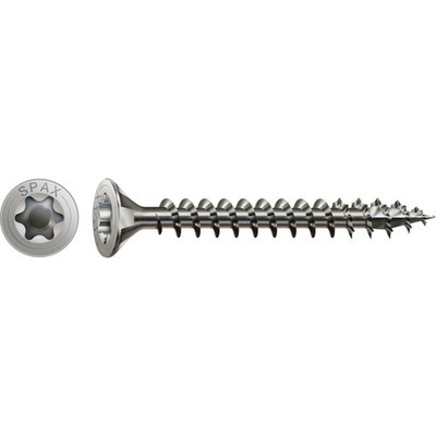 SPAX Edelstahlschraube, 4,5 x 30 mm, 200 Stück, Vollgewinde, Senkkopf, T-STAR p