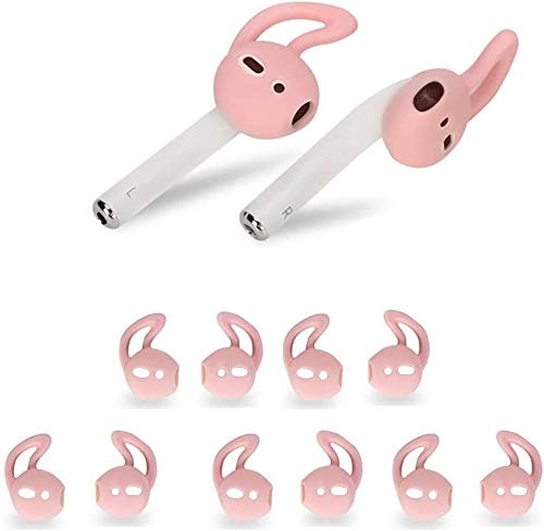 OneCut 5 Pairs Silicone Ear Tips Compatible for AirPods 1&2, Anti-Drop Pink