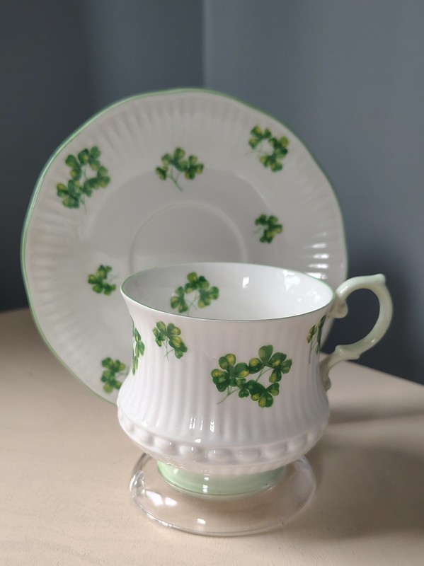 Vintage Queen’s Fine Bone China Rosina China Co. Ltd. Teacup & Saucer 