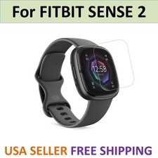 2-Pack Screen Protector TPU Full Coverage Clear Film For Fitbit Sense 2 Watch