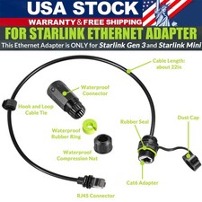 for Starlink Ethernet Adapter Gen 3/Mini Cable to RJ45 IP68 Waterproof Standard