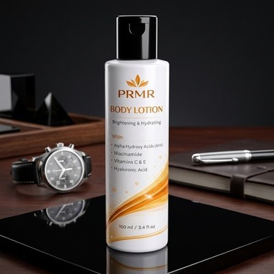 PRMR Face and Body Whitening Body Lotion With AHA, Vitamin C, Niacinamide 100ml
